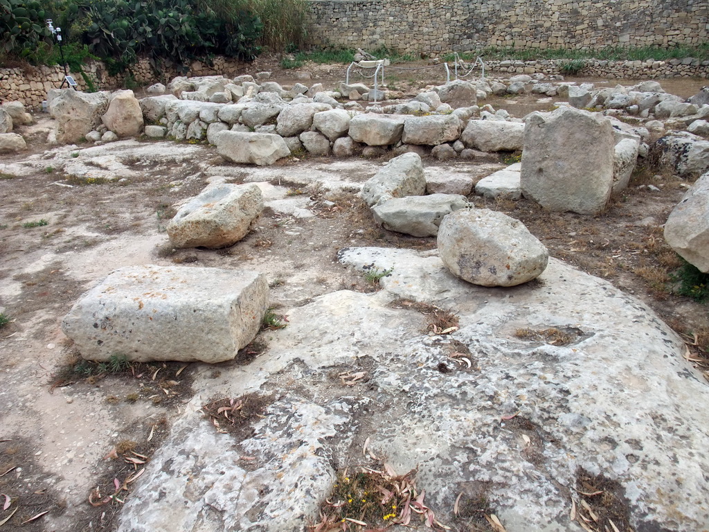 Foundations of older temples at the Tarxien Temples at Tarxien