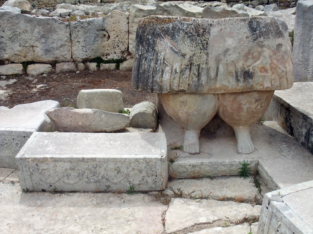 The Colossal Statue of Magna Mater (`Fat Lady`) at the Southwestern Temple of the Tarxien Temples at Tarxien