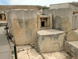 Altar with cavity and spiral motifs at the Southwestern Temple of the Tarxien Temples at Tarxien