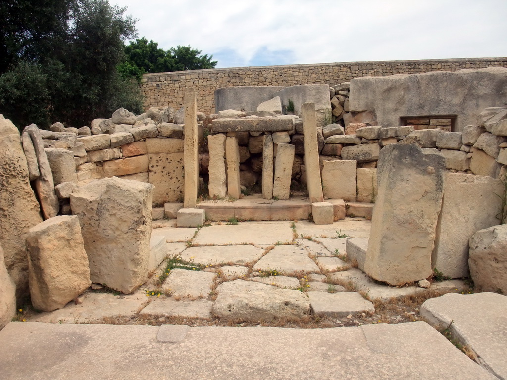 Main altar of the Southwestern Temple of the Tarxien Temples at Tarxien