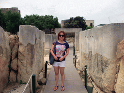 Miaomiao at the Southwestern Temple of the Tarxien Temples at Tarxien