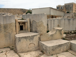 Altar with cavity and spiral motifs at the Southwestern Temple of the Tarxien Temples at Tarxien