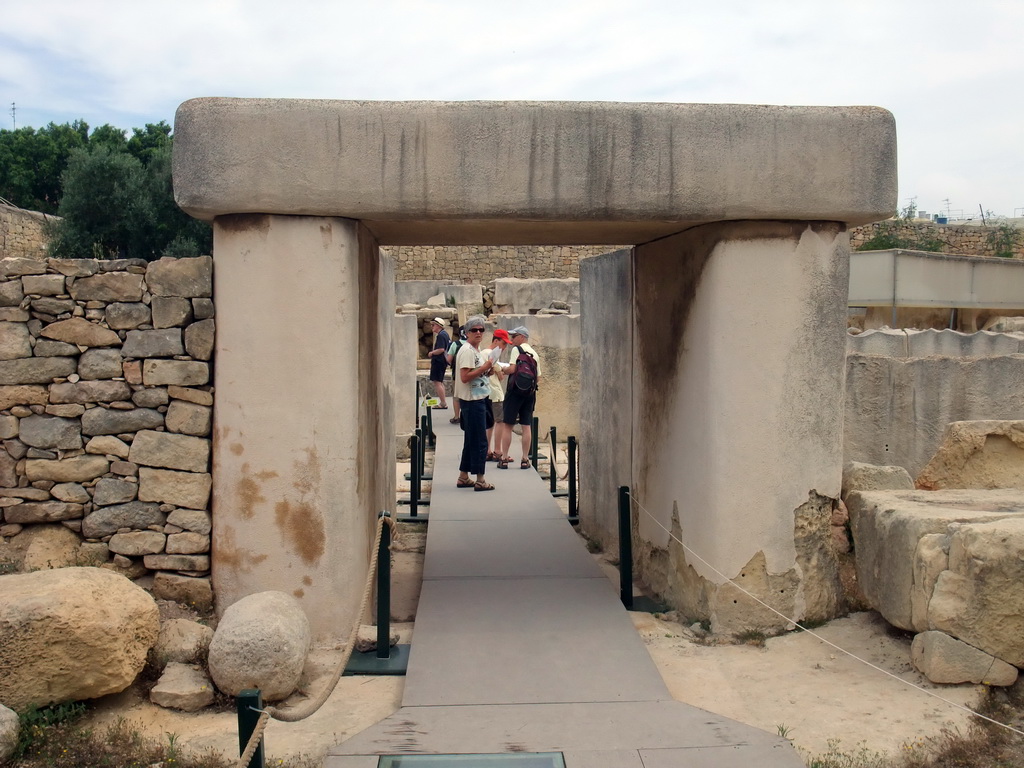 The Trilithon doorway of the Southwestern Temple of the Tarxien Temples at Tarxien
