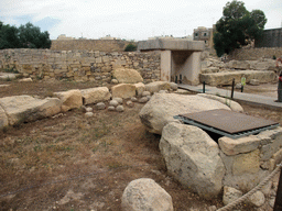 Cistern and the Trilithon doorway of the Southwestern Temple of the Tarxien Temples at Tarxien