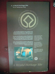 Explanation on the Hypogeum, in the lobby of the Hypogeum of Hal-Saflieni at Paola