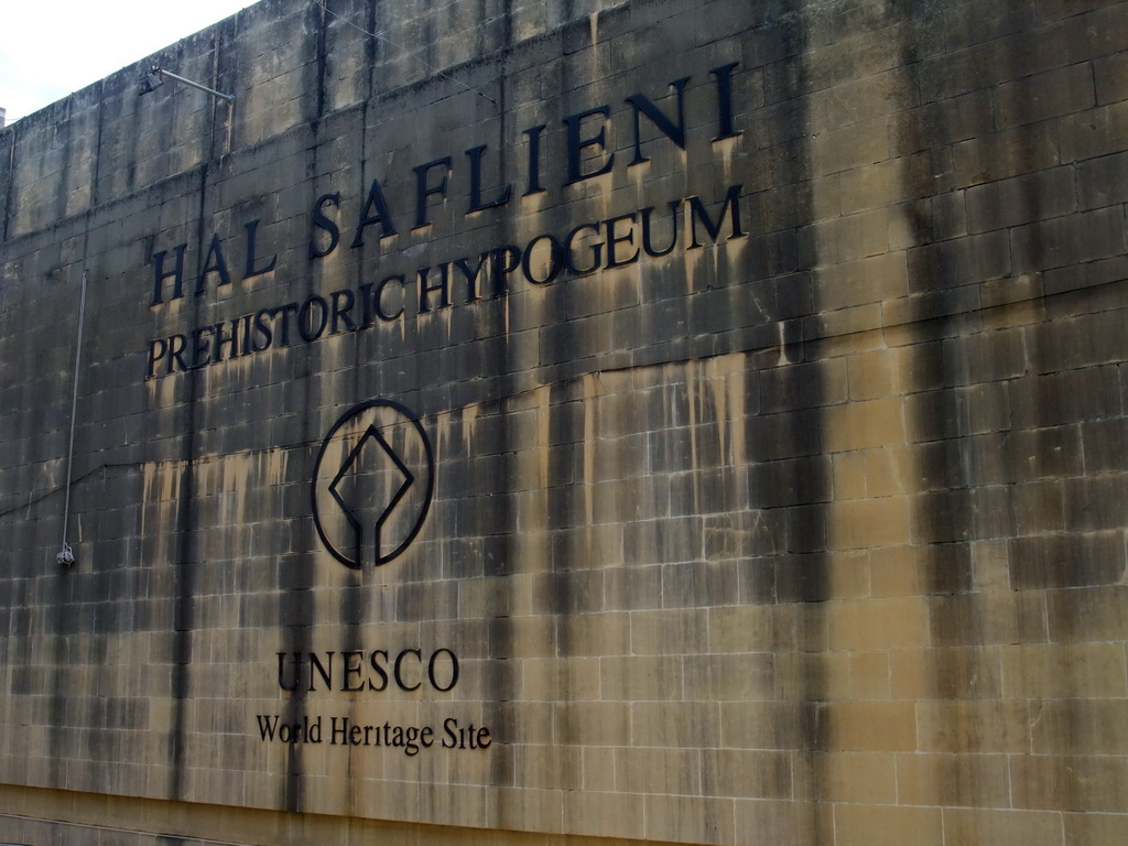 Side wall of the building around the Hypogeum of Hal-Saflieni at Paola