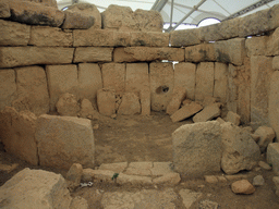 Wall with oracle hole at the Northern Temple of the Hagar Qim Temples