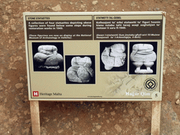 Explanation on stone statuettes at the Northern Temple of the Hagar Qim Temples