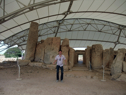 Tim at the northwest entrance of the Northern Temple of the Hagar Qim Temples