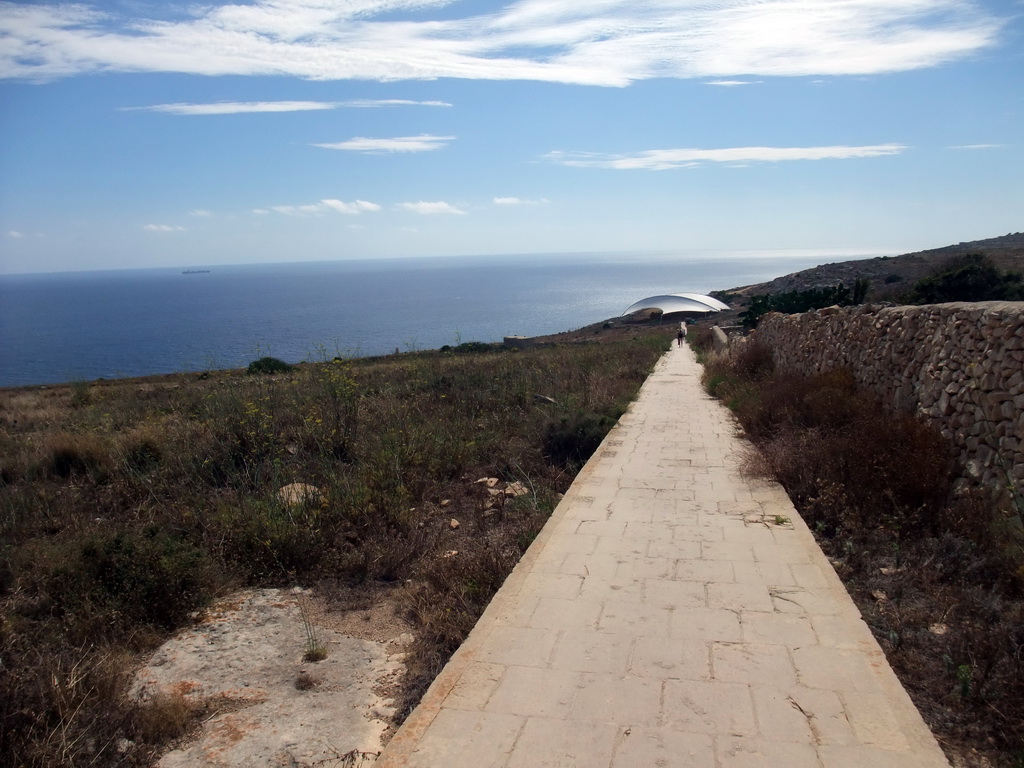 The road from the Hagar Qim Temples to the Mnajdra Temples
