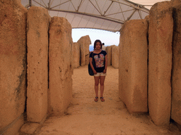 Miaomiao at the Central Temple of the Mnajdra Temples