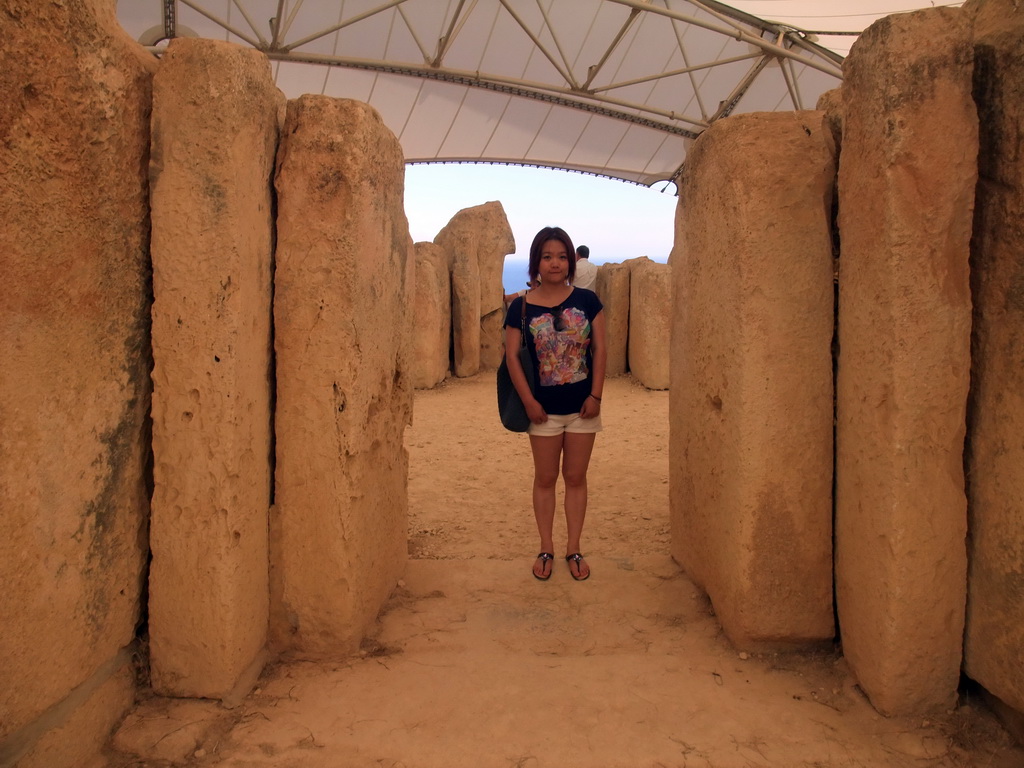 Miaomiao at the Central Temple of the Mnajdra Temples