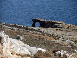 Natural arch and the Mediterranean Sea