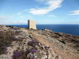 The Hamrija Tower and the Mediterranean Sea