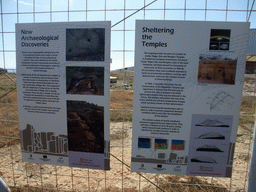 Explanation on new archaeological discoveries and the sheltering of the Hagar Qim and Mnajdra Temples