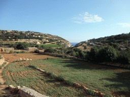 Hills and agricultural fields to the west of Zurrieq, viewed from the Triq Wied Iz-Zurrieq street