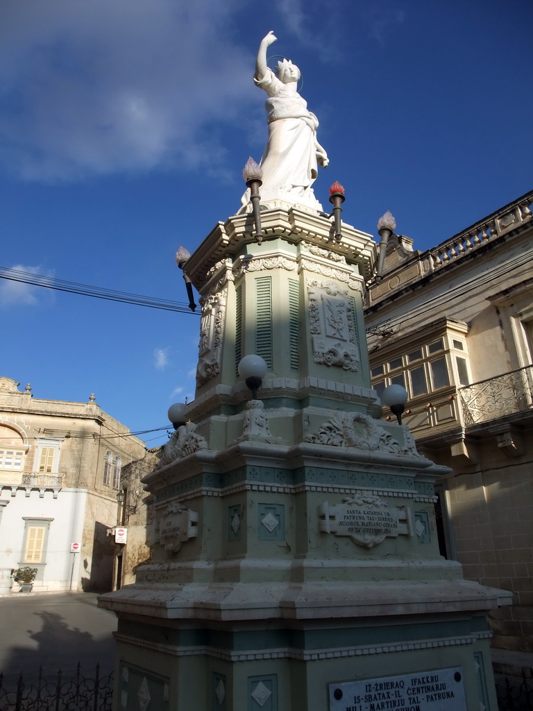 Statue of Santa Katarina at the south side of the Zurrieq Parish Church at Zurrieq