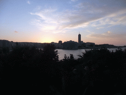 The Hilton Malta Hotel at St. Julian`s, St. Julian`s Bay and the Gnien Indipendenza park, viewed from Triq It-Torri street