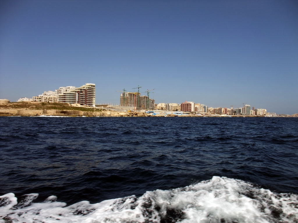 Sliema, viewed from the Luzzu Cruises tour boat from Malta to Gozo