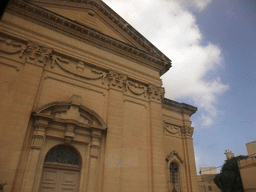 The Naxxar Parish Church at Naxxar, viewed from the bus from Sliema to Mdina