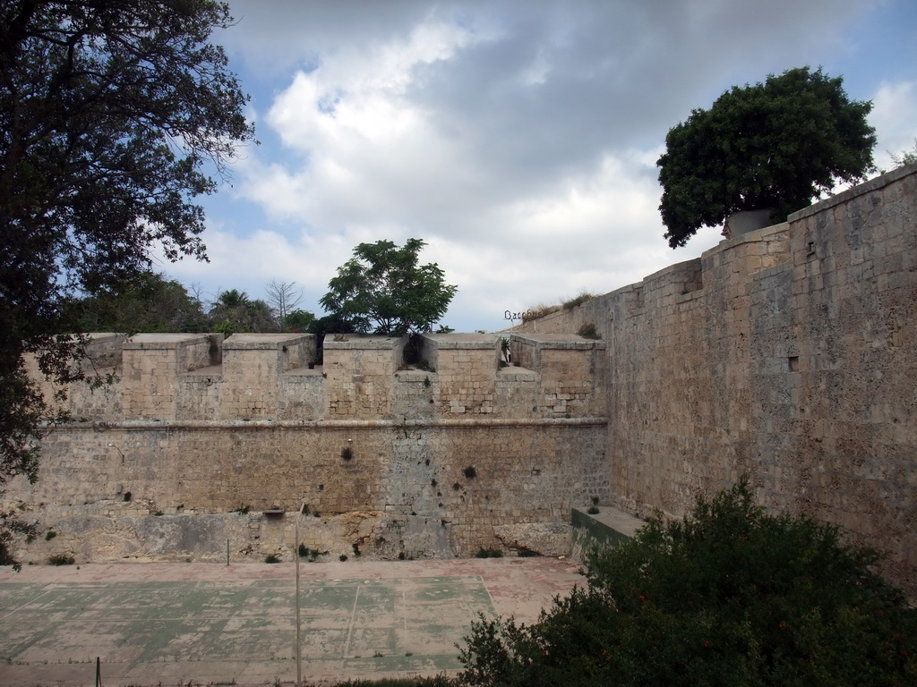 The southwest city wall of Mdina