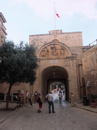 The back side of the Mdina Gate at the Pjazza San Publiju square at Mdina