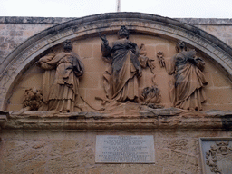 Relief of St. Paul at the back side of the Mdina Gate at Mdina