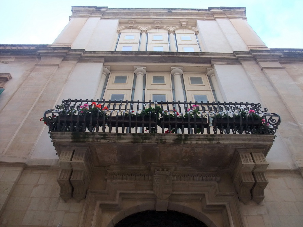 Balcony of the Casa Inguanez building in the Triq Villegaignon street at Mdina