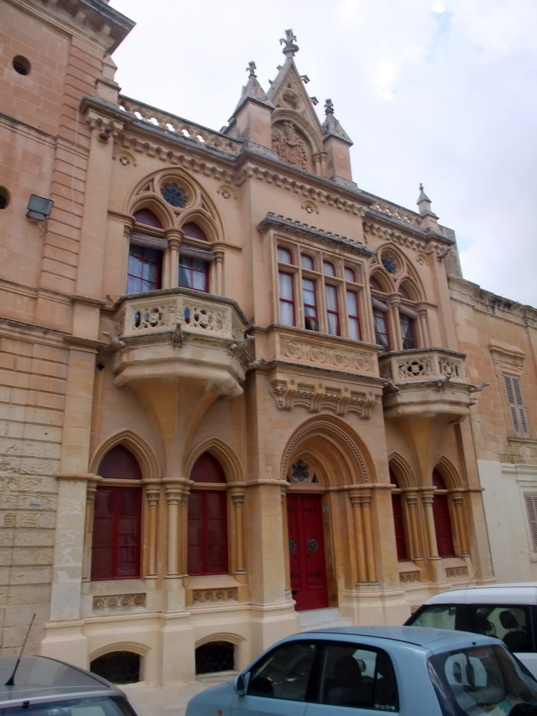 Front of the Casa Gourgion building at St. Paul`s Square at Mdina