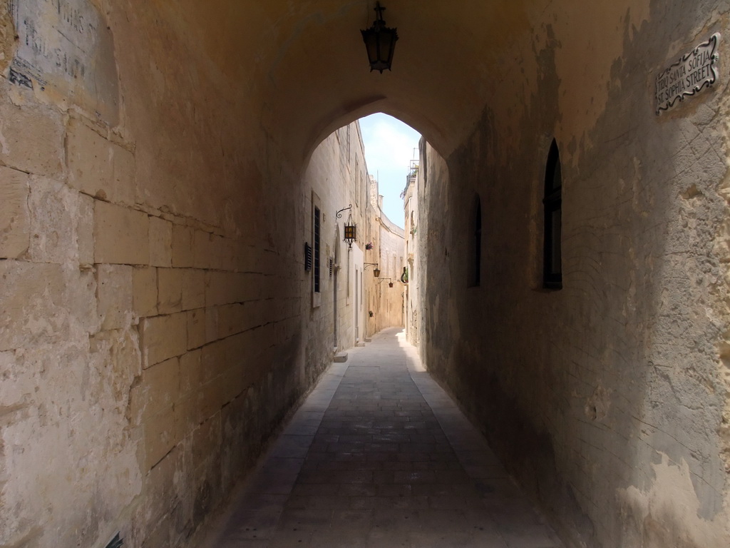 The Triq Santa Sofija street at Mdina