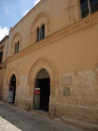 Entrance to the Palazzo Falzon (Norman House) at the Triq Villegaignon street at Mdina