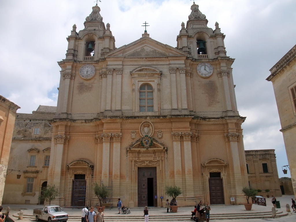 St. Paul`s Cathedral at St. Paul`s Square at Mdina