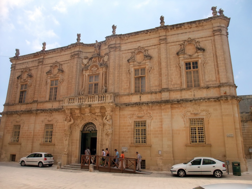 Front of the Cathedral Museum at Archbishop Square at Mdina
