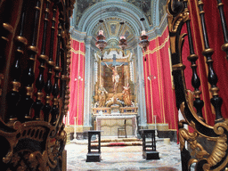 Chapel with altar at St. Paul`s Cathedral at Mdina