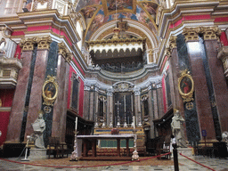 Apse and altar at St. Paul`s Cathedral at Mdina