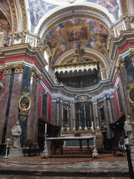 Apse and altar at St. Paul`s Cathedral at Mdina