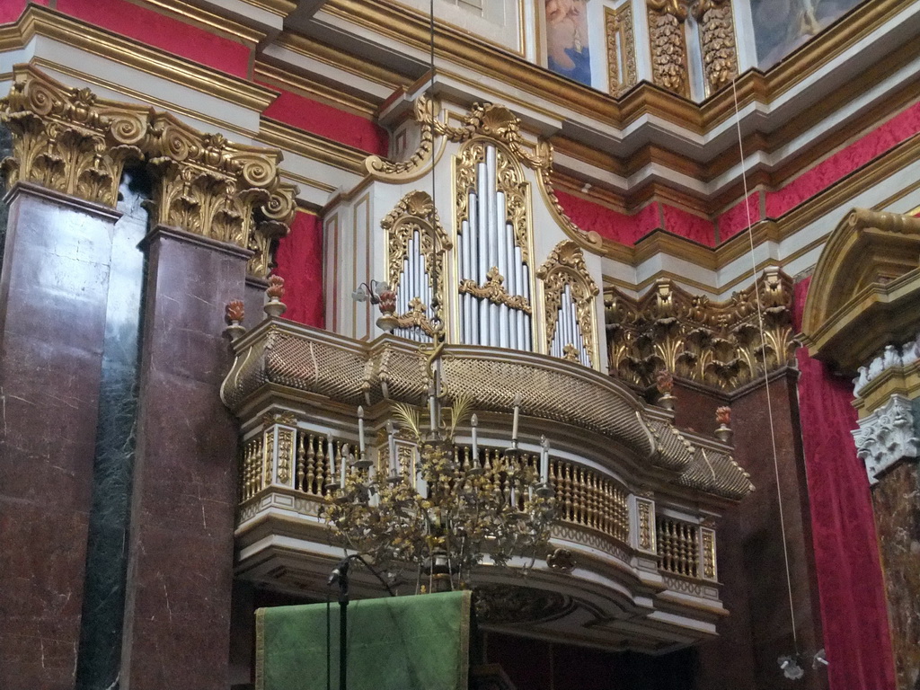 Left organ at St. Paul`s Cathedral at Mdina