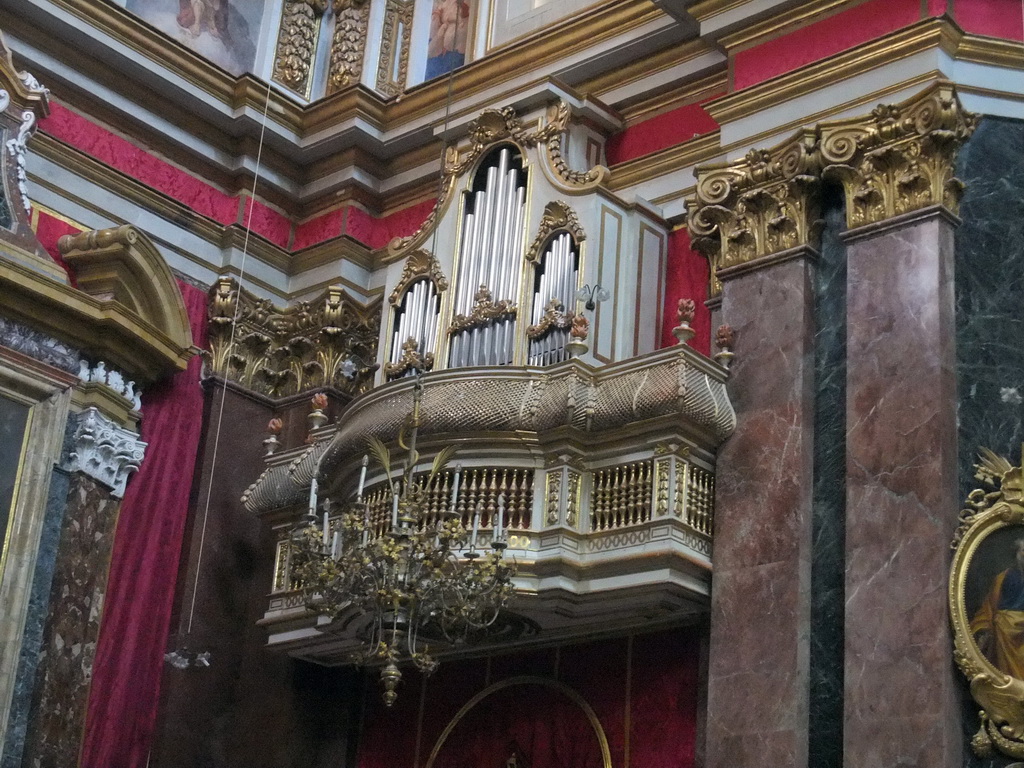 Right organ at St. Paul`s Cathedral at Mdina