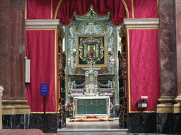 Chapel with altar at St. Paul`s Cathedral at Mdina