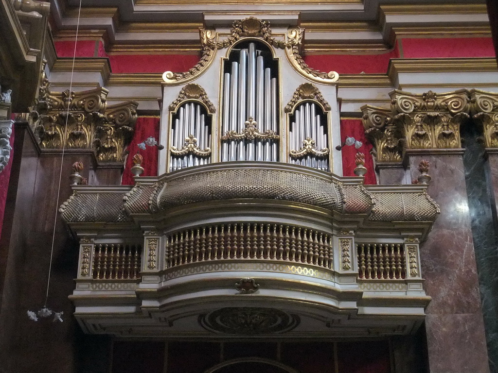Left organ at St. Paul`s Cathedral at Mdina