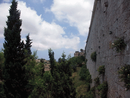 The northwest city wall, viewed from the west entrance at the Triq L-Imhazen street at Mdina