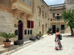 Miaomiao at the Misrah Mesquita square at Mdina