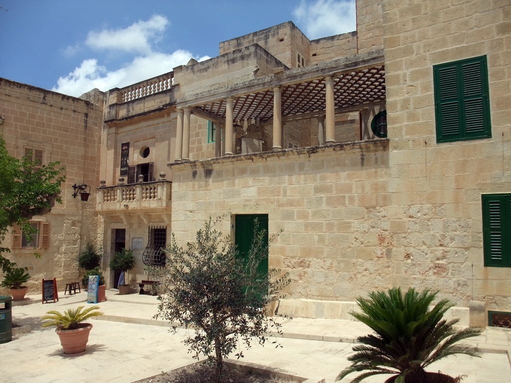 Front of the building of the show `The Mdina Experience` at the Misrah Mesquita square at Mdina