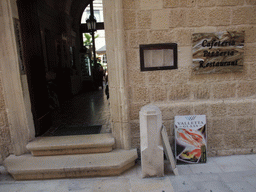 Front of our lunch restaurant at the Triq Villegaignon street at Mdina
