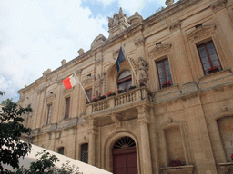 Front of the Corte Capitanale building at the Misrah Il-Kunsill square at Mdina
