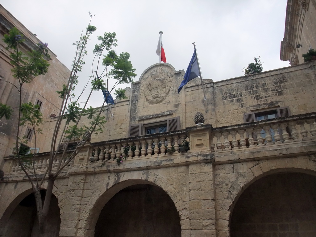 East building of the Xara Palace hotel at the Misrah Il-Kunsill square at Mdina