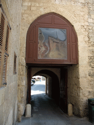 The back side of the Greek`s Gate at the Triq San Nikola street at Mdina