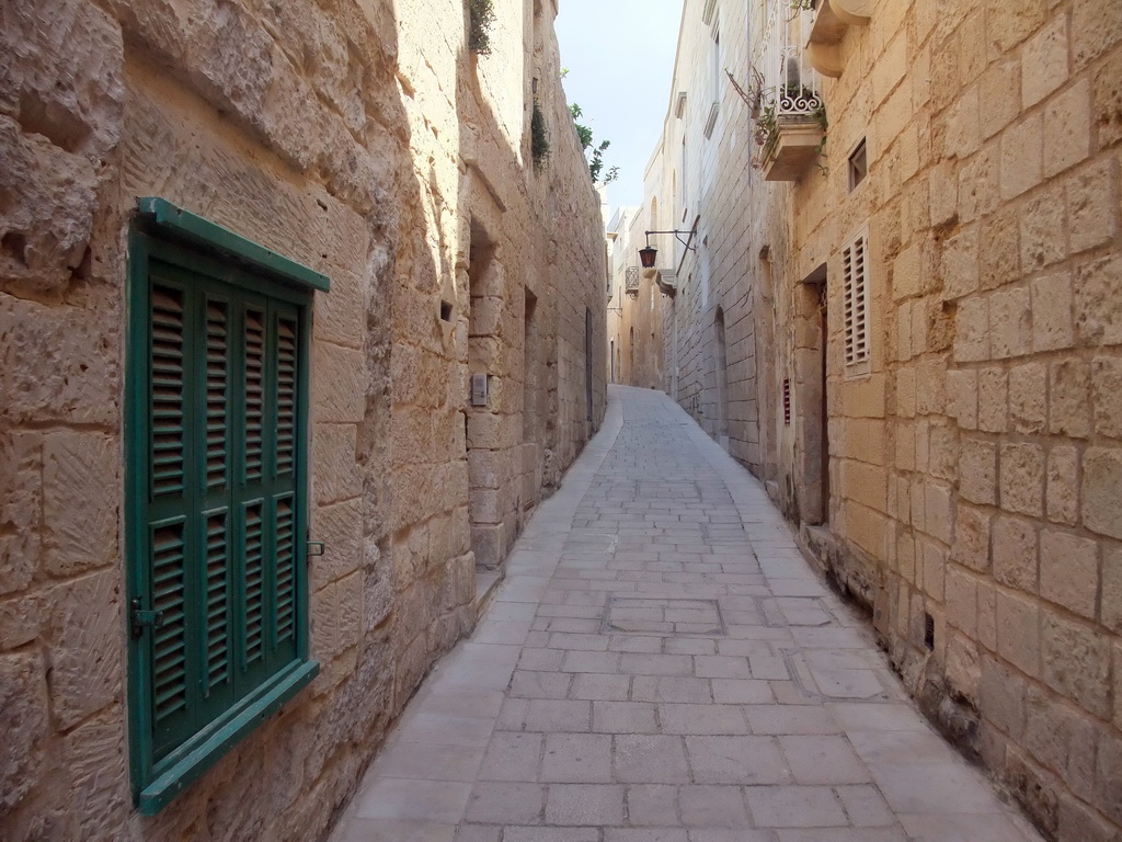 The Triq Inguanez street at Mdina