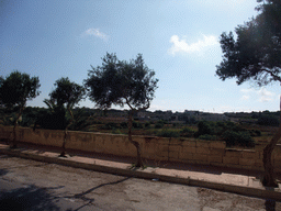 The Vjal Il-Haddiem street and countryside at the southwest side of Rabat, viewed from a horse and carriage