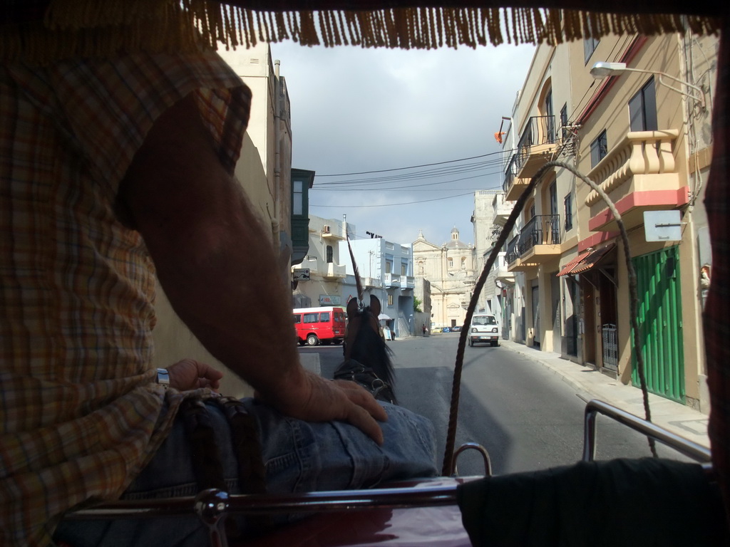 The Hal-Tartari street in Rabat, viewed from a horse and carriage